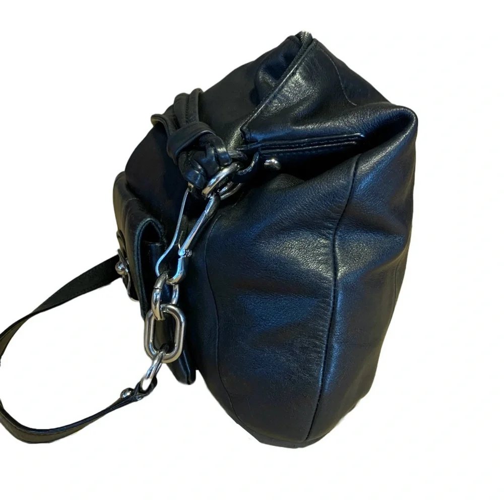 COACH “KRISTIN” BLACK LEATHER 14783 SHOULDER BAG